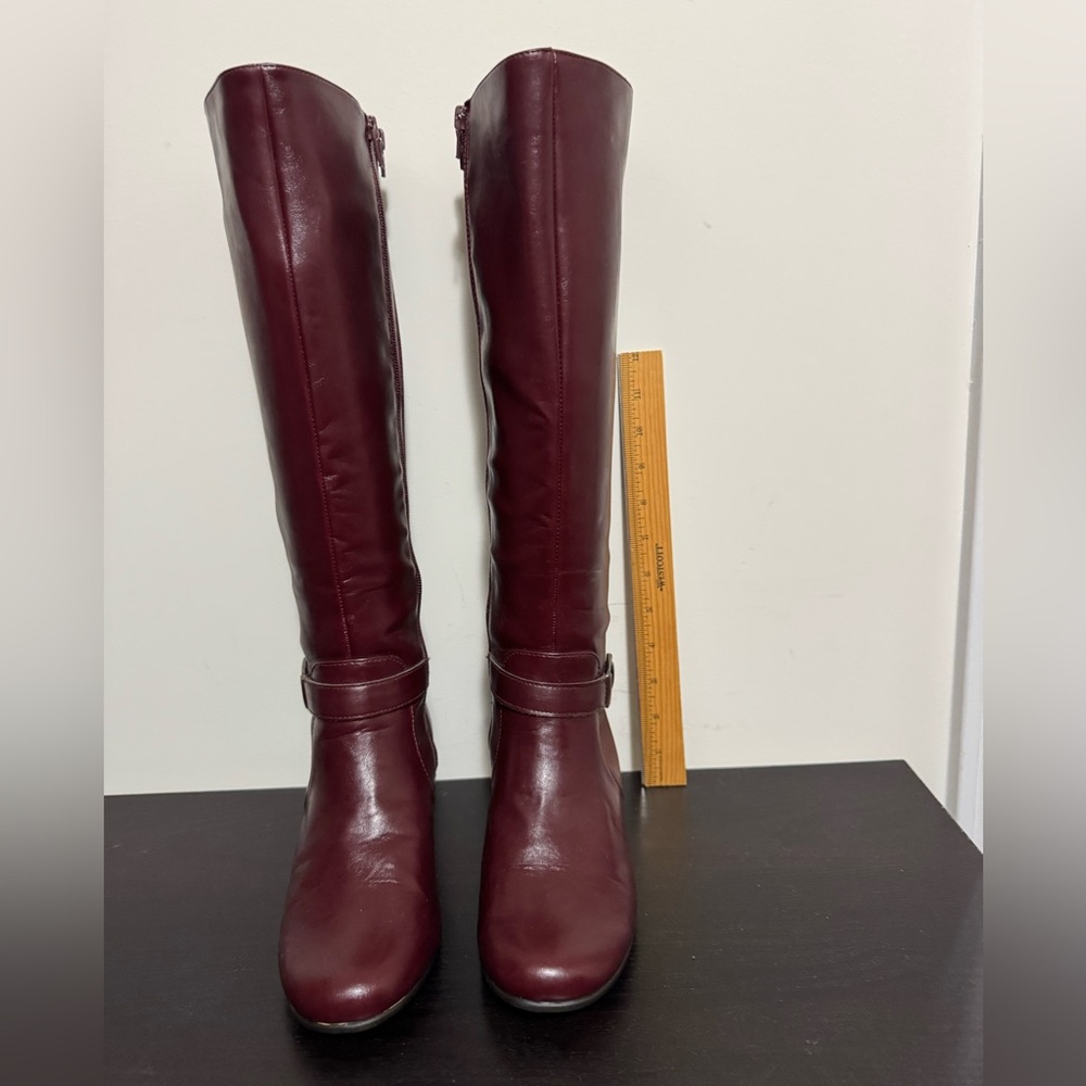 A2 By Aerosoles Red Heeled Boots Classic Style
